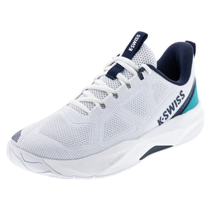 Men's K-Speed Team Tennis Shoes White and Baltic,Footwear,K-Swiss,White/Baltic,7,Tennis Express,04898-131F26copy_8729f787-16c0-4265-af07-317a5da9a6ea