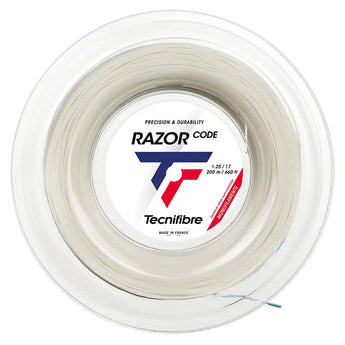 Razor Code White Tennis Reel,Strings,Tecnifibre,17,,Tennis Express,04GRA-R-17-1