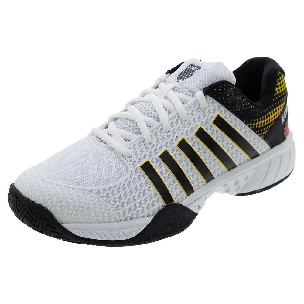フィッシュ Men's Express Light Pickleball Shoes White and Daffodil – Tennis