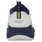 Men's Hypercourt Supreme 2 Tennis Shoes Blanc de Blanc and Naval Academy, K-Swiss, Tennis Express, 09071-171H25-8