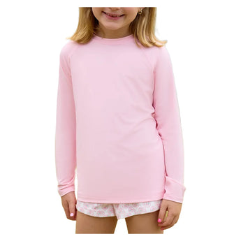 Juniors' Crew Neck Long Sleeve Tennis Top Tickle Me Pink, BloqUV, Tickle Me Pink, Tennis Express, 1005-TMPF26-TICKLE-ME-PINK-1