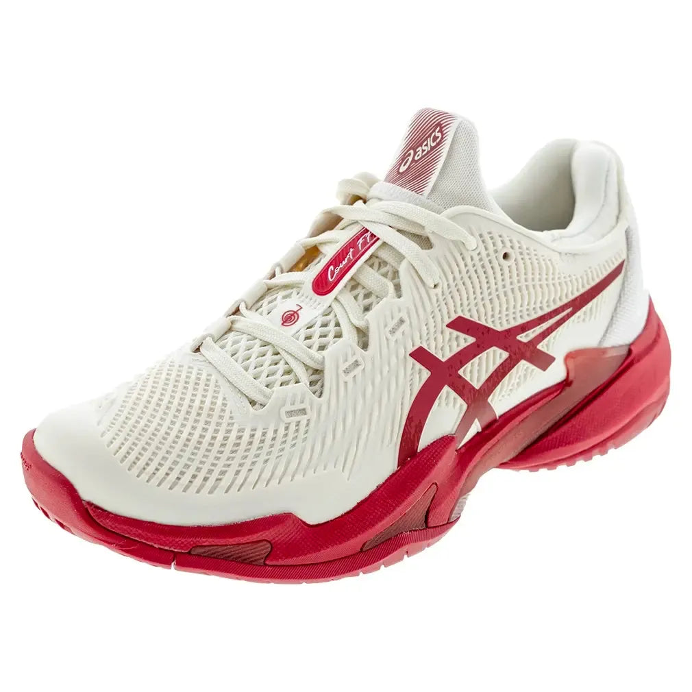 Men's Court FF 3 Novak Tennis Shoes Cream and Classic Red – Tennis