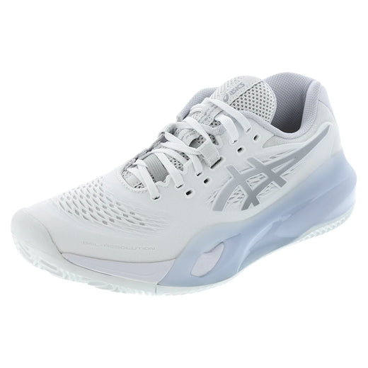 Women's CLAY Court GEL-Resolution X Tennis Shoes White and Pure Silver