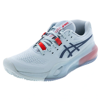 Women's CLAY Court GEL-Resolution X Tennis Shoes Sky and Grey Blue,Footwear,Asics,6,SKY/GREY_BLUE,Tennis Express,1042A277-401U26copy
