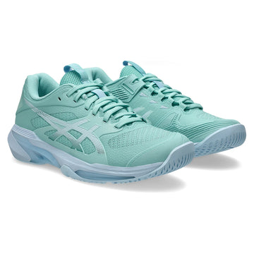 Women's Solution Speed FF 4 Tennis Shoes Oasis Green and Light Blue