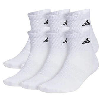 Men's Superlite 3.0 6 Pack Quarter Tennis Socks White and Black-Socks-Adidas-111245-DEFAULT-L-Tennis Express