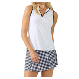 Women's Ace Mock Neck Tennis Tank White, Bobbe, Tennis Express, 113-001BF26-5