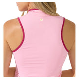 Women's Ace Mock Neck Tennis Tank Light Pink, Bobbe, Tennis Express, 113-125F26-4
