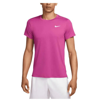 Mens Dri-Fit Slam Tennis Top-Apparel-Nike-113076-518_HOT_FUCHSIAWHT-L-Tennis Express
