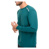 Men's Jet Long Sleeve Tennis Top Jungle Green, BloqUV, Tennis Express, 12002-JGNF26-2