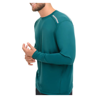 Men's Jet Long Sleeve Tennis Top Jungle Green, BloqUV, Tennis Express, 12002-JGNF26-2