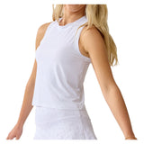 Women's Rally Tennis Tank White, Bobbe, Tennis Express, 124-001BF26-2