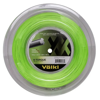 V Torque 18G Tennis String Reel Neon Green-Strings-Volkl-146151-1-Tennis Express