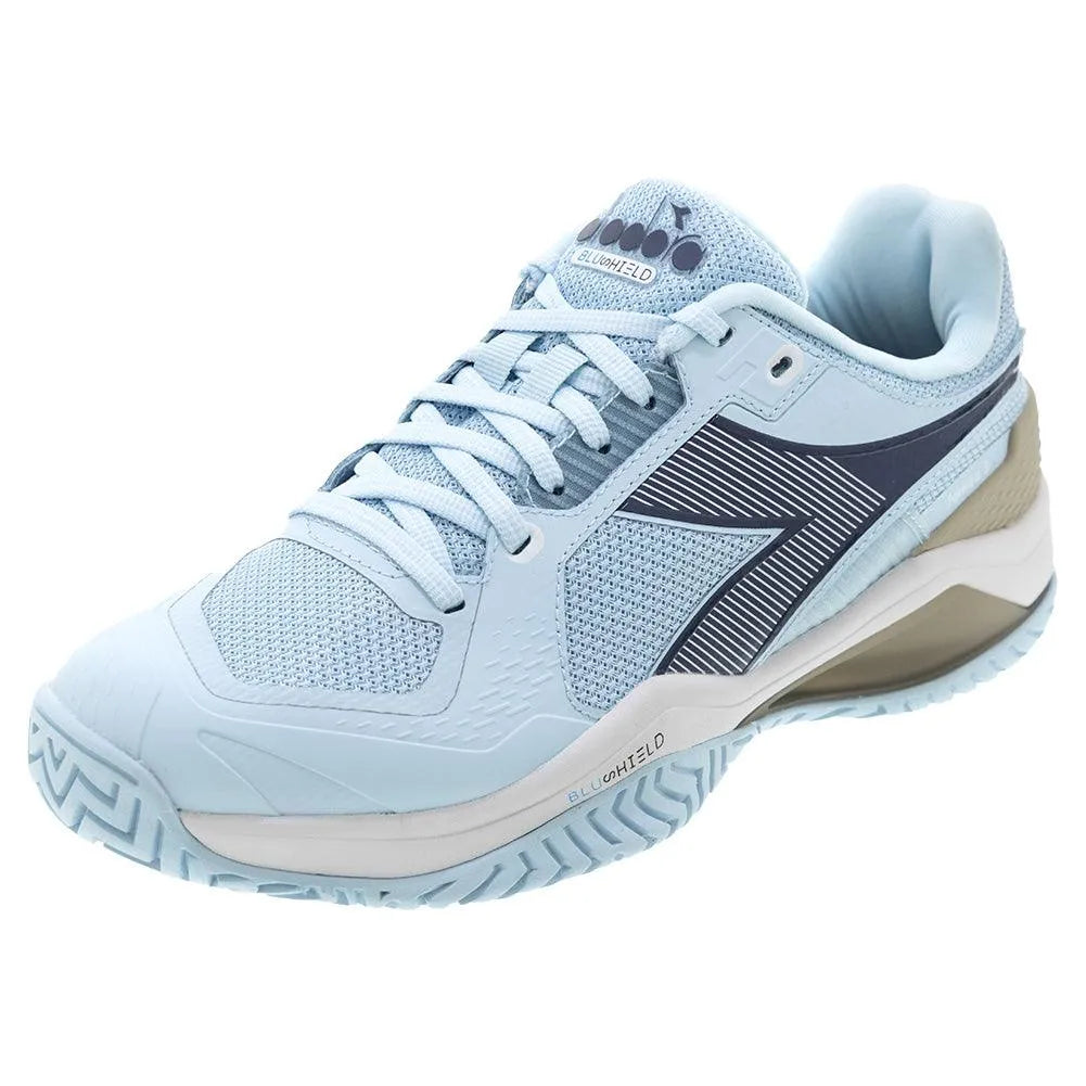 Women's Clay Court Tennis Shoes With Blushield Technology Diadora Women's Blushield Torneo 2 Clay Tennis Shoes - White And Blueprint Womens Wrestling Shoes - View #6