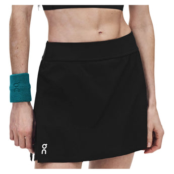 Women's Court Split Tennis Skort Black,Apparel,On,Black,XS,Tennis Express,1WG10990553-BF26