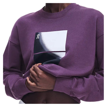 Women's Club Swing Long Sleeve Tennis Crew Cassis,Apparel,On,,,Tennis Express,1WG30935007-F26-6