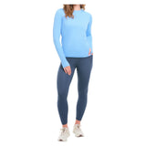 Women's 24/7 Long Sleeve Tennis Crew Indigo, BloqUV, Tennis Express, 2001-IDGF26-5