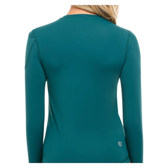 Women's 24/7 Long Sleeve Tennis Crew Jungle Green, BloqUV, Tennis Express, 2001-JGNF26-1