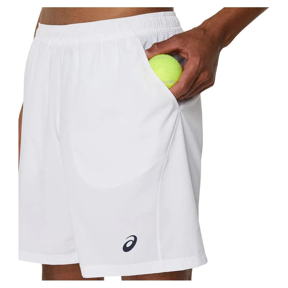 Asics Men's Court 9 Inch Tennis Short Brilliant White | Tennis Express