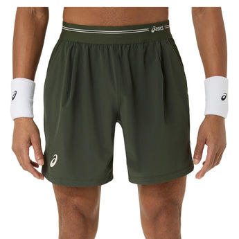 Men's Game 7 Inch Tennis Short,Apparel,Asics,200 Vintage Khaki,S,Tennis Express,2041A382_200