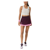 Women's New York Match Mesh Tennis Skort Dark Aubergine and Bubblegum, Asics, Tennis Express, 2042A455-500F26-3