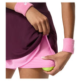 Women's New York Match Mesh Tennis Skort Dark Aubergine and Bubblegum, Asics, Tennis Express, 2042A455-500F26-5