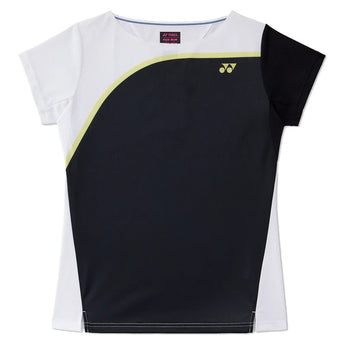 Women's Tournament Crew Neck Tennis Shirt, Yonex, Black, Tennis Express, 20933-BLACK-1
