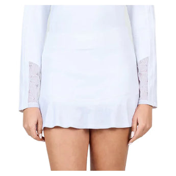 Women's White Lotus 14 Inch Tennis Skort,Apparel,Sofibella,White,XS,Tennis Express,2460WLO-WHT
