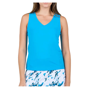 Women's Electric Blue Tennis Tank-Apparel-Sofibella-2635ELB-ELB-Tennis Express