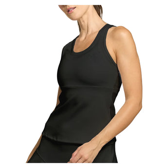 Women's Peek Tennis Tank Black, Lija, Black, Tennis Express, 26A-1000AH26-BLACK-1