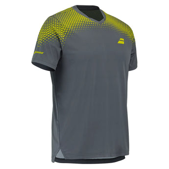Men's Aero Crew Neck Tennis Tee Grey Aero, Babolat, Tennis Express, 2MS26011W-3027-1