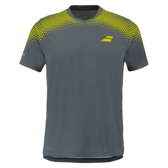 Men's Aero Crew Neck Tennis Tee Grey Aero, Babolat, Grey/Aero, Tennis Express, 2MS26011W-3027-GREY-AERO-1