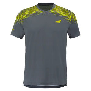 Men's Aero Crew Neck Tennis Tee Grey Aero, Babolat, Grey/Aero, Tennis Express, 2MS26011W-3027-GREY-AERO-1