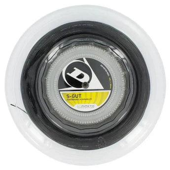 S-Gut 16G Black Reel Tennis String-Strings-Dunlop-31327-DEFAULT-L-Tennis Express