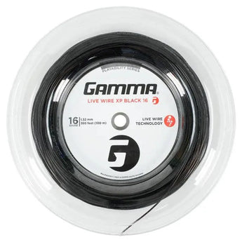 Live Wire XP Black 16G Tennis String Reel-Strings-Gamma-34116-DEFAULT-L-Tennis Express