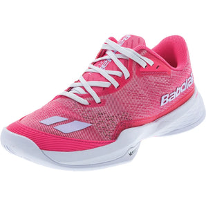 Women's Jet Mach Pickleball Shoes Fluo Pink and White, Babolat, Fluo Pink/White, Tennis Express, 3A1F26B933-5087F26-FLUO-PINK-WHITE-2