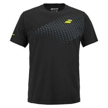 Men's Aero Cotton Tennis Tee Black, Babolat, Tennis Express, 4US26441W-2000-1