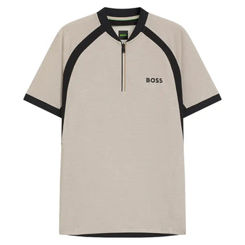 Men's Zip-Neck Slim-Fit Polo Shirt,Apparel,Hugo Boss,S,,Tennis Express,50549498-131F25-1