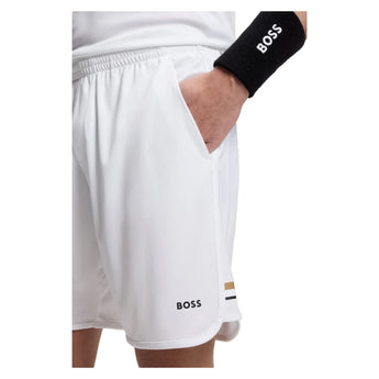 Men's TOC Game 9 inch Tennis Jersey Shorts White, Hugo Boss, Tennis Express, 50563340-100F26-4