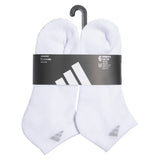 Women's Classic Cushioned Low Cut Socks 6-Pack White and Clear Onix, Adidas, Tennis Express, 5162386-H26-3