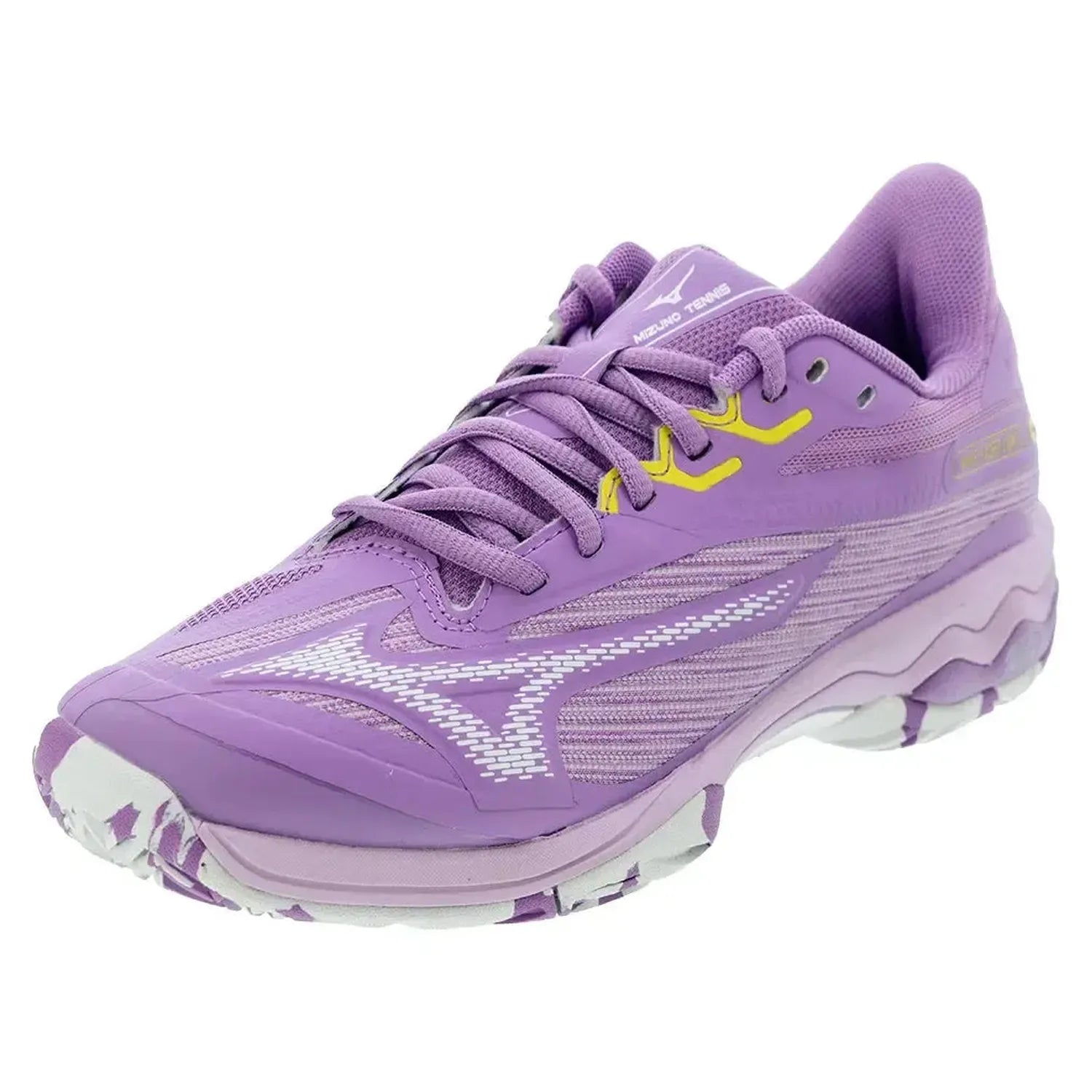 セレナイト フィッシュテール エンジェルウィング MY1226 Womens Wave Exceed Light 2 AC Tennis Shoes Bellflower and White