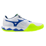 Men's Wave Enforce Tour 2 AC Tennis Shoes White and Dazzling Blue,Footwear,Mizuno,,,Tennis Express,550094-005B-1