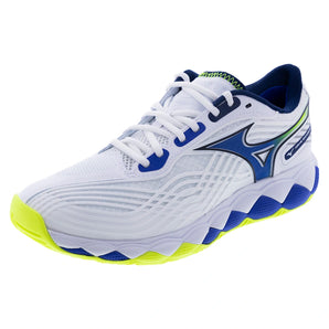 Men's Wave Enforce Tour 2 AC Tennis Shoes White and Dazzling Blue,Footwear,Mizuno,White/Dazzling Blue,7,Tennis Express,550094-005Bcopy