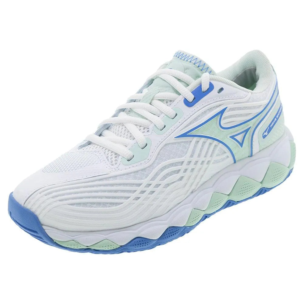 Women's Wave Enforce Tour 2 Tennis Shoes White and Frontier Blue