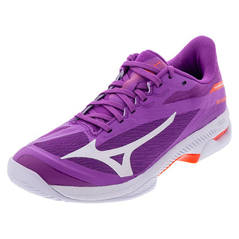 Women's Wave Exceed Court AC Tennis Shoes Dahlia and Galaxy Silver,Footwear,Mizuno,Dahlia/Galaxy Silver,6,Tennis Express,550128-6L9Zcopy