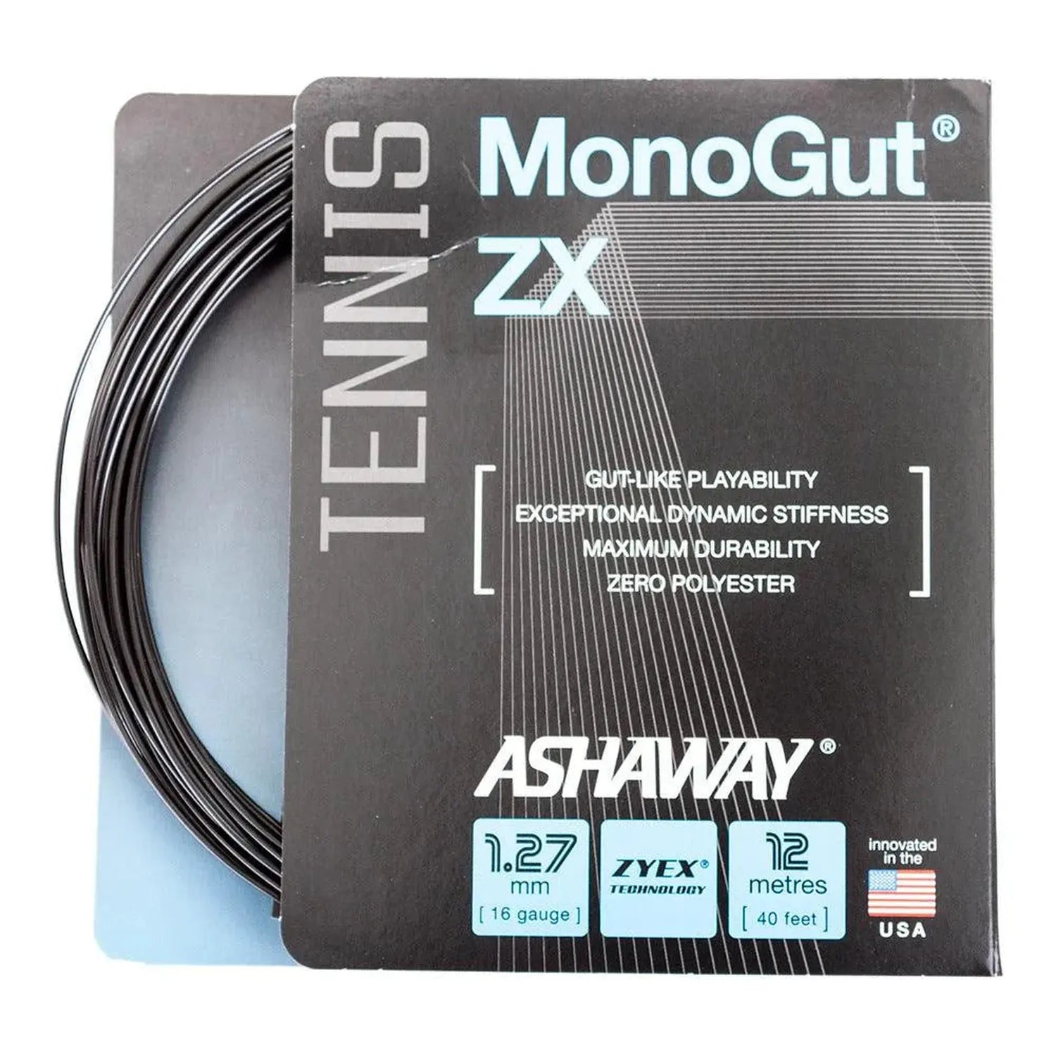 MonoGut ZX 1.27/16G Tennis String Black – Tennis Express