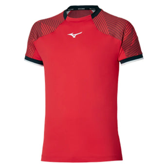 Men's Shadow Tennis Tee Fiery Red-Apparel-Mizuno-650023-1R1R-Tennis Express