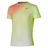 Men's Shadow GX Short Sleeve Tee Lime Pulp, Mizuno, Lime Pulp, Tennis Express, 650041-4H4HF26-LIME-PULP-1