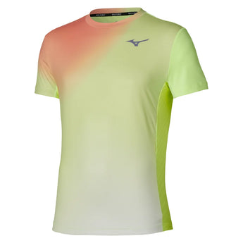 Men's Shadow GX Short Sleeve Tee Lime Pulp, Mizuno, Lime Pulp, Tennis Express, 650041-4H4HF26-LIME-PULP-1