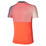 Men's Shadow Short Sleeve Tee Lava Orange, Mizuno, Tennis Express, 650042-2525F26-1
